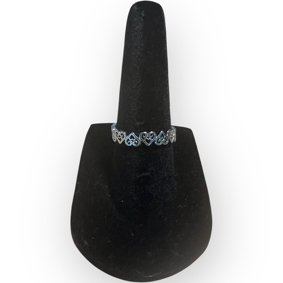 18k White Gold Plated Adjustable Size Ring - Picture 1 of 3